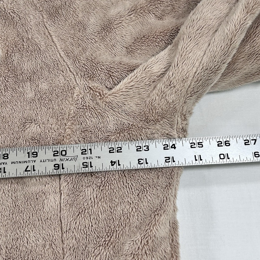 North Face Jacket Osito XL Fleece Sandy Brown Womens Thumb holes Asymmetrical - Picture 8 of 14